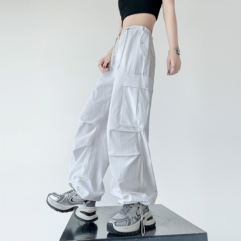 Summer wide leg pants sports work pants for women