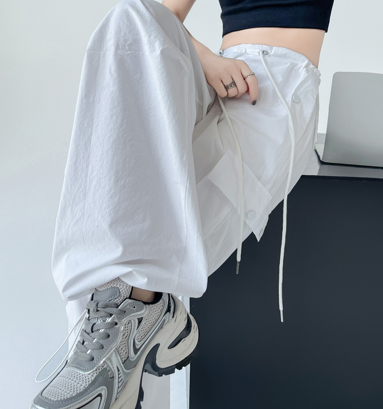 Summer wide leg pants sports work pants for women