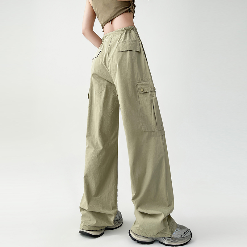 Summer wide leg pants sports work pants for women