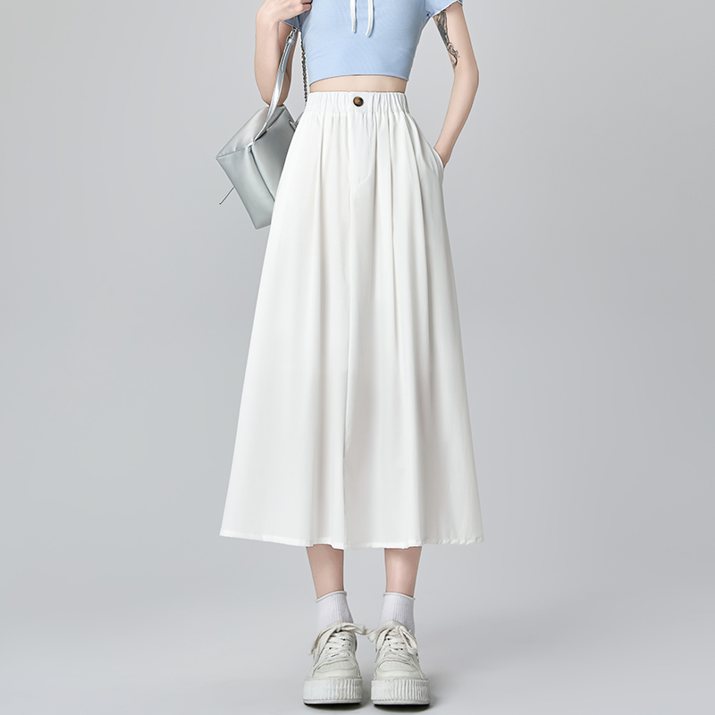 White small fellow skirt A-line summer work clothing