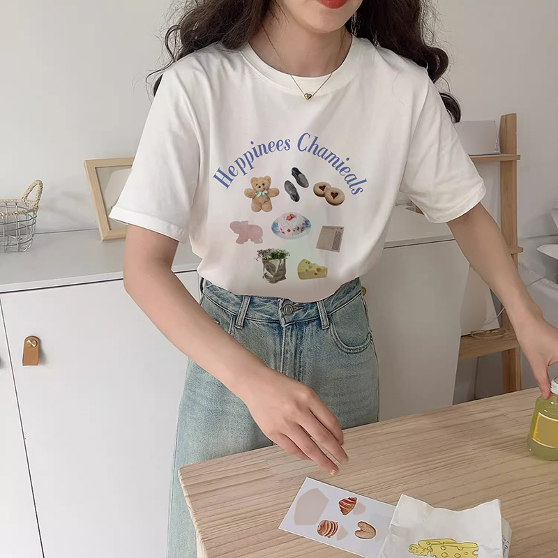 Short sleeve show young Korean style T-shirt for women