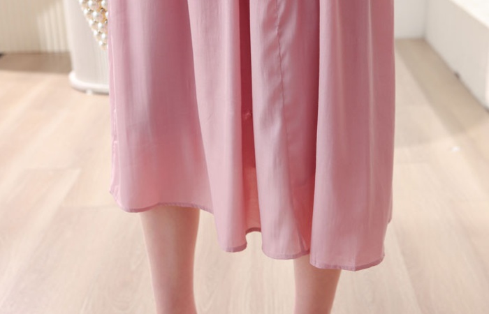 Slim fashion thin summer temperament light puff sleeve dress