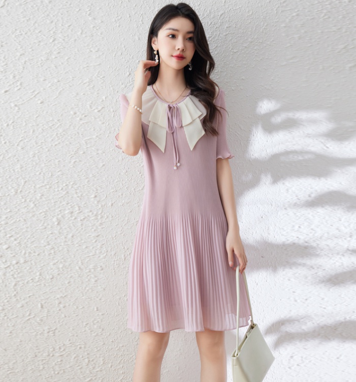 Temperament summer large yard short sleeve dress