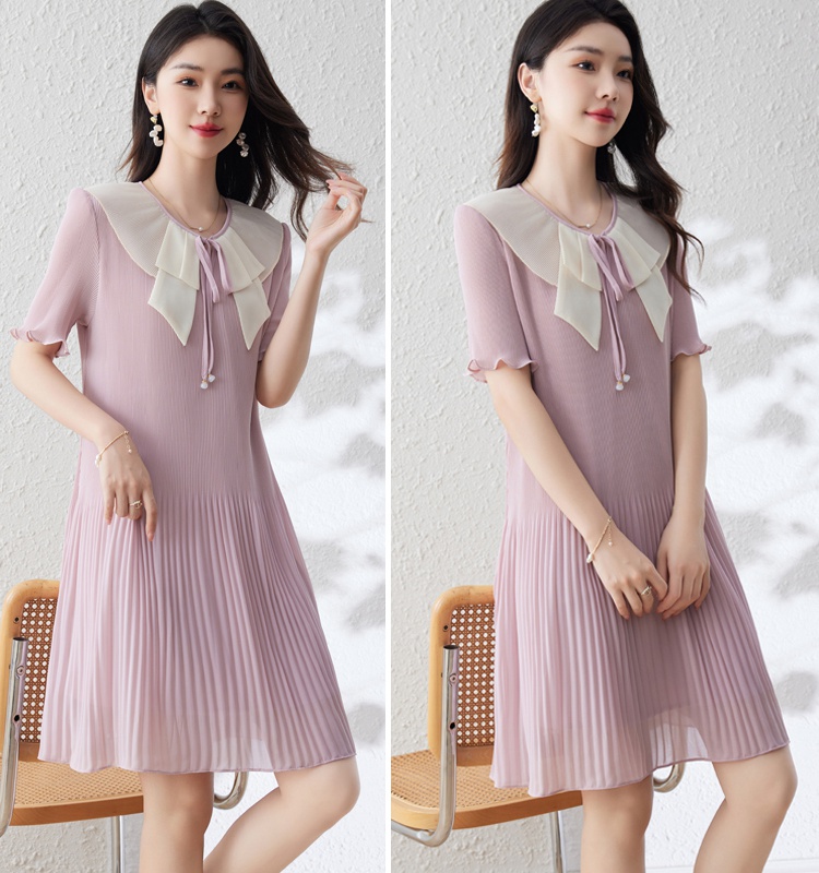 Temperament summer large yard short sleeve dress