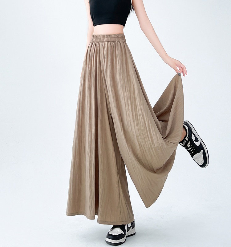 Cotton linen high waist culottes lazy pants for women