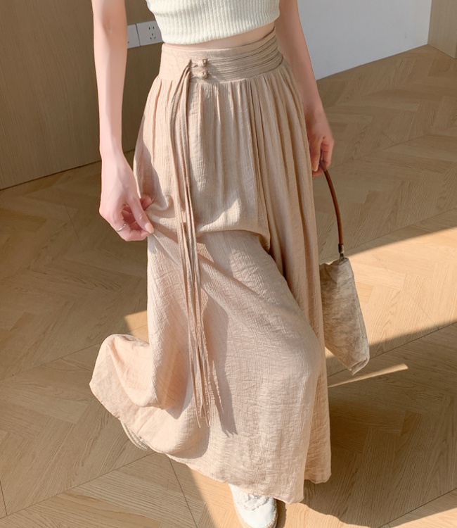 Elastic Casual long pants niche culottes for women