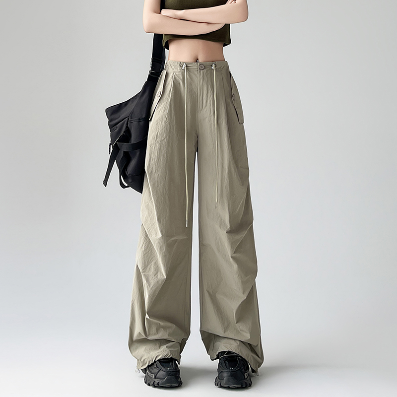 All-match Casual straight pants wear summer work pants for women