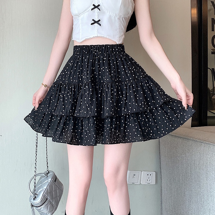 Cake A-line skirt anti emptied puff skirt for women