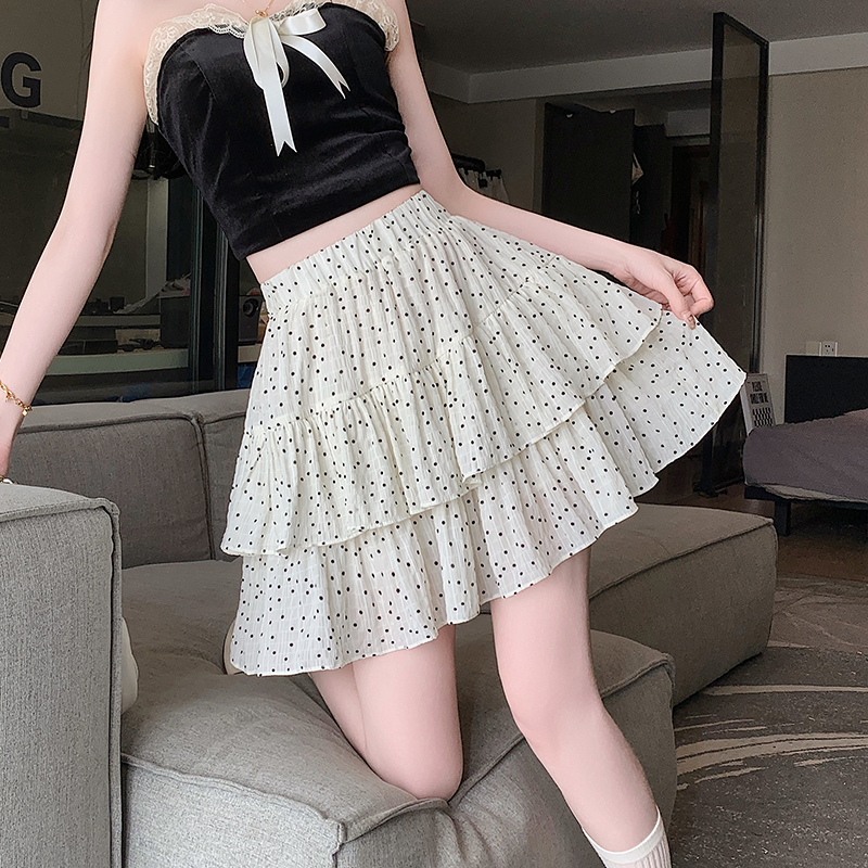 Cake A-line skirt anti emptied puff skirt for women