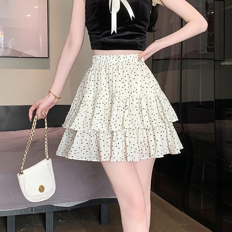 Cake A-line skirt anti emptied puff skirt for women