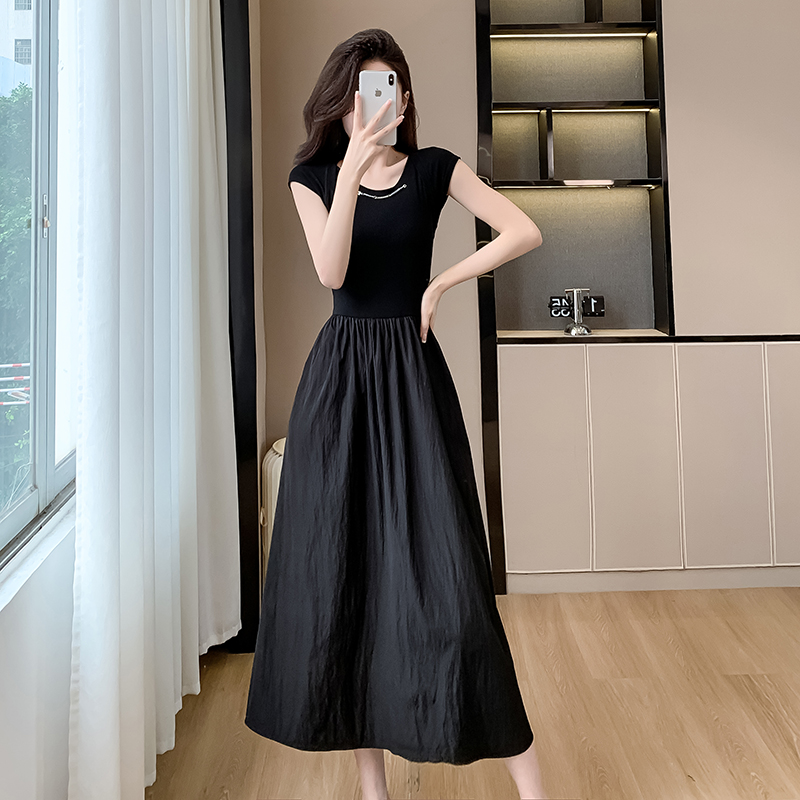 Ladies pinched waist summer dress for women