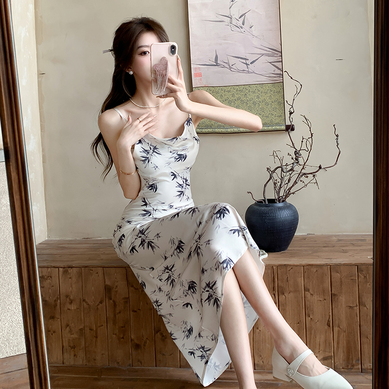 Chinese style dress tender long dress for women