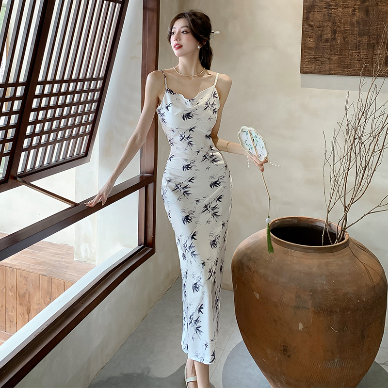 Chinese style dress tender long dress for women