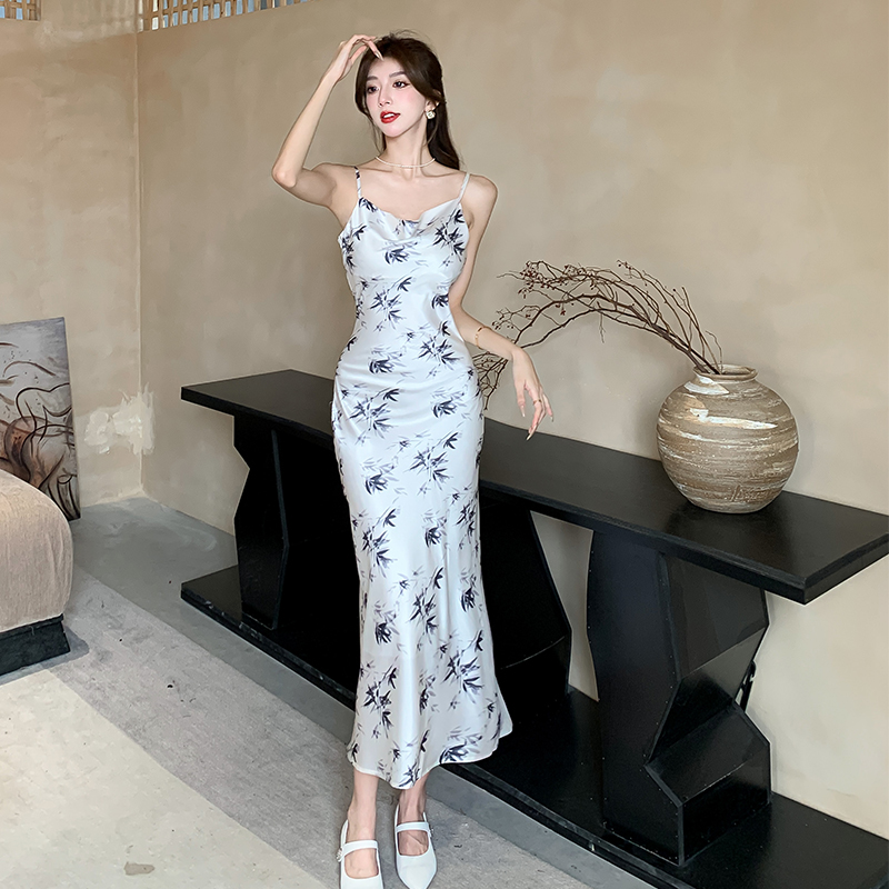 Chinese style dress tender long dress for women