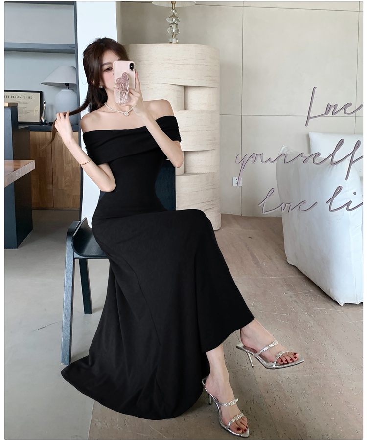 Temperament dress strapless long dress for women