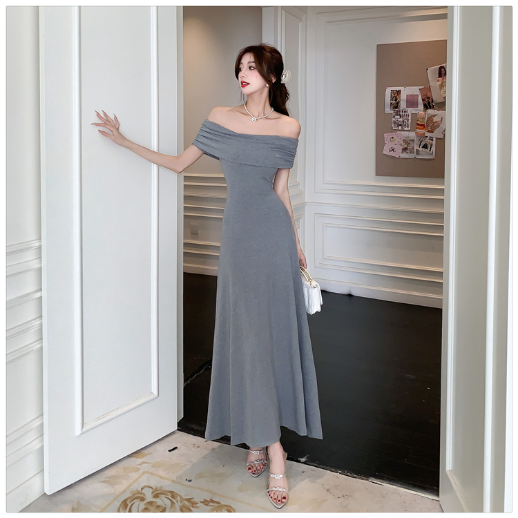 Temperament dress strapless long dress for women