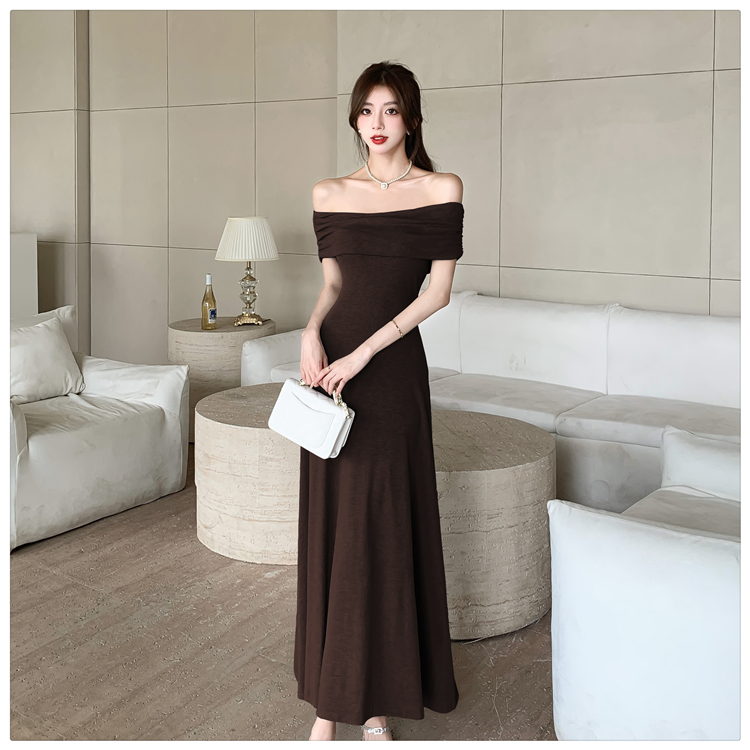 Temperament dress strapless long dress for women