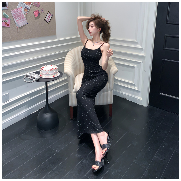 Sling package hip dress temperament long dress