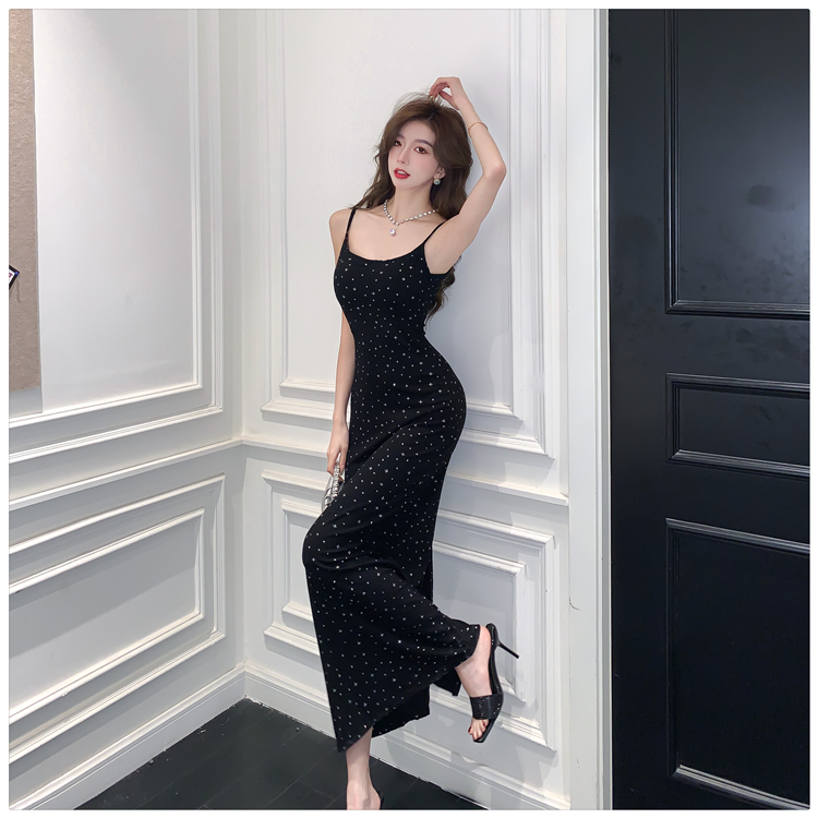 Sling package hip dress temperament long dress