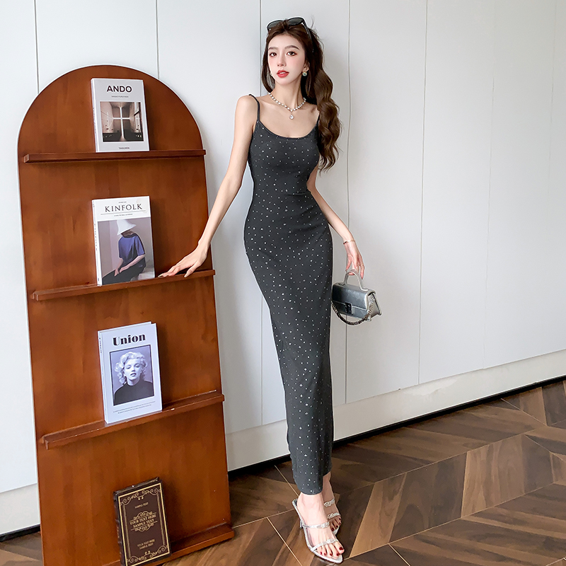 Sling package hip dress temperament long dress