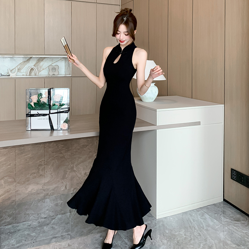 Temperament slim long dress mermaid cheongsam