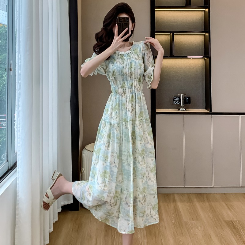 France style lady dress slim long dress