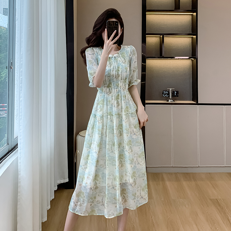 France style lady dress slim long dress