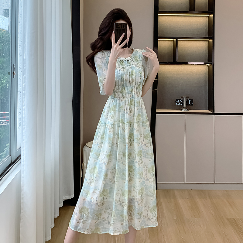 France style lady dress slim long dress