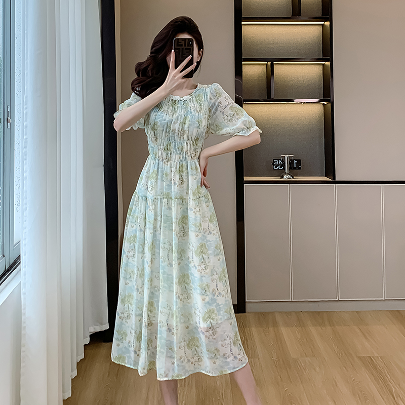 France style lady dress slim long dress