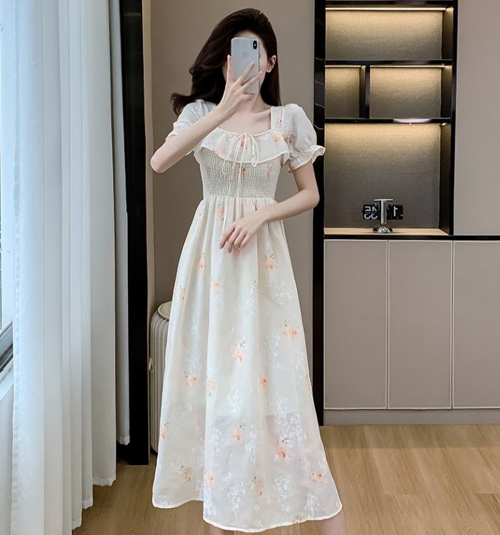 Summer wear dress France style light luxury long dress