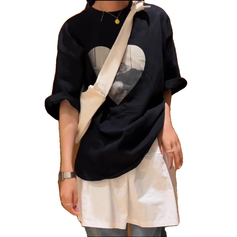 Large yard short sleeve printing Korean style T-shirt