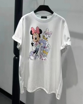 Short sleeve summer printing T-shirt mickey cartoon tops