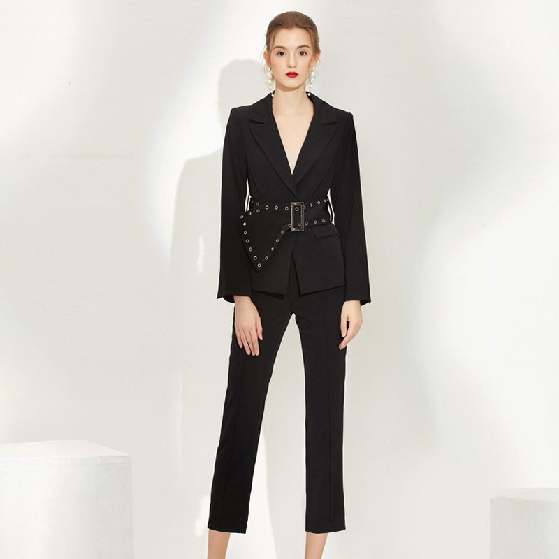 Fashion business suit slim coat 2pcs set for women