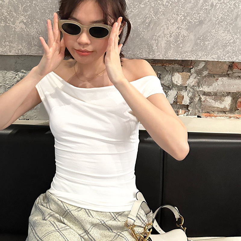 Sleeveless European style T-shirt pure vest for women