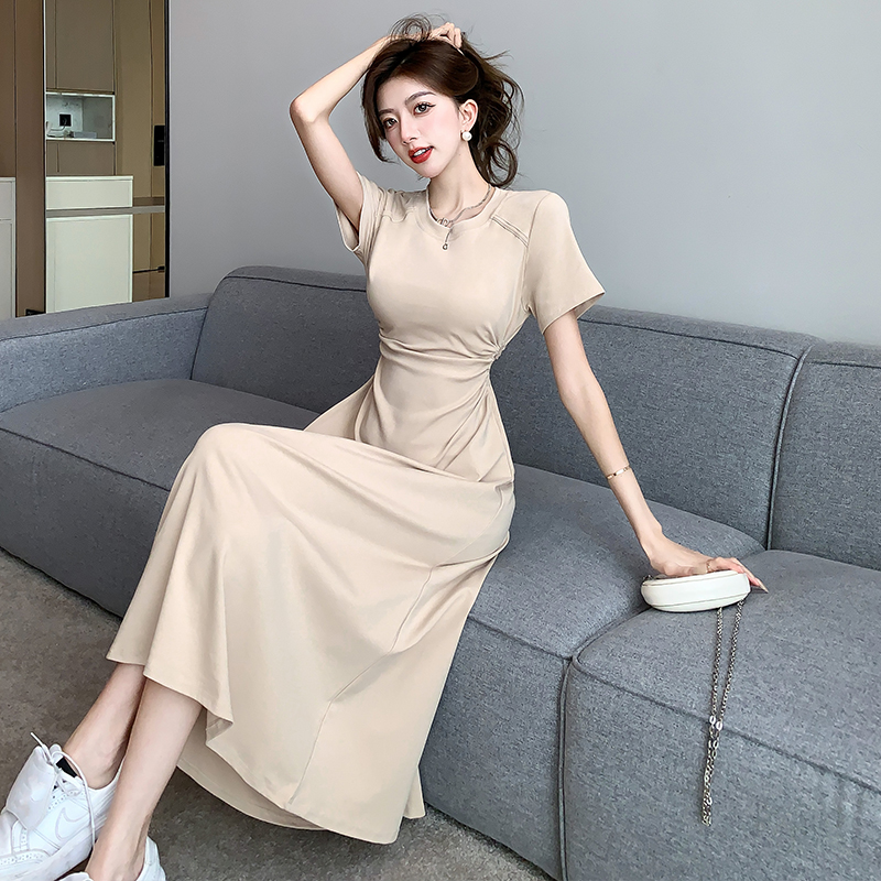 Summer short sleeve dress both sides of hollow T-shirt