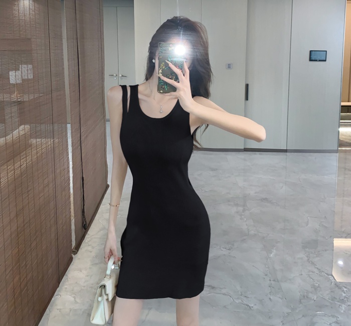 Sexy knitted vest enticement dress for women