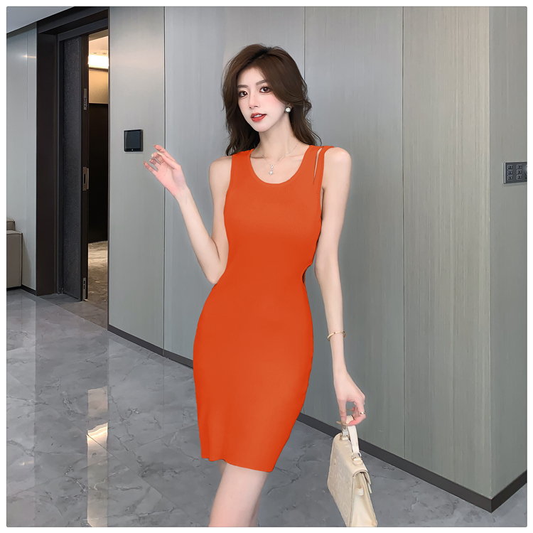 Sexy knitted vest enticement dress for women