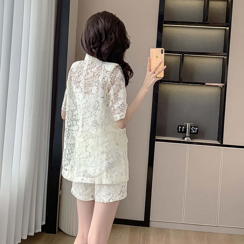 Short sleeve grace summer business suit a set for women