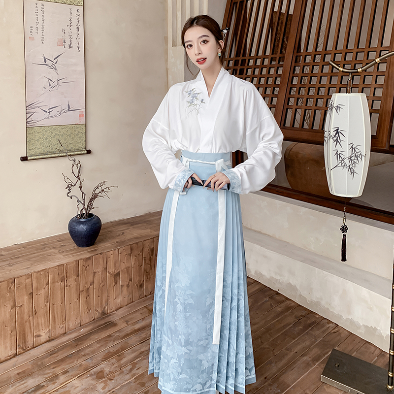 Summer shirts Han clothing horse-face skirt a set