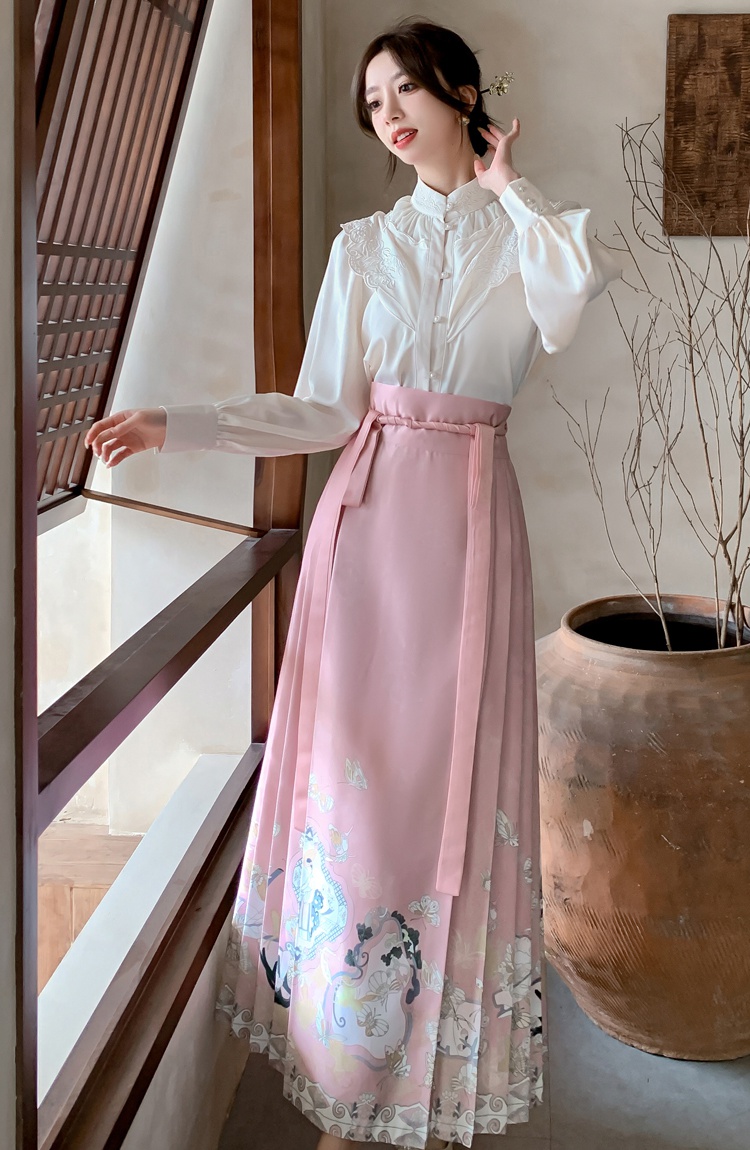 Han clothing Chinese style horse-face skirt for women