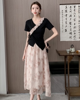 Sweet Casual slim temperament summer skirt a set