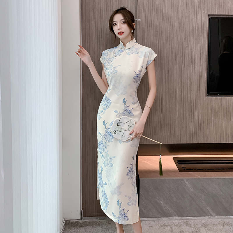 Cardigans Chinese style light cheongsam summer maiden dress