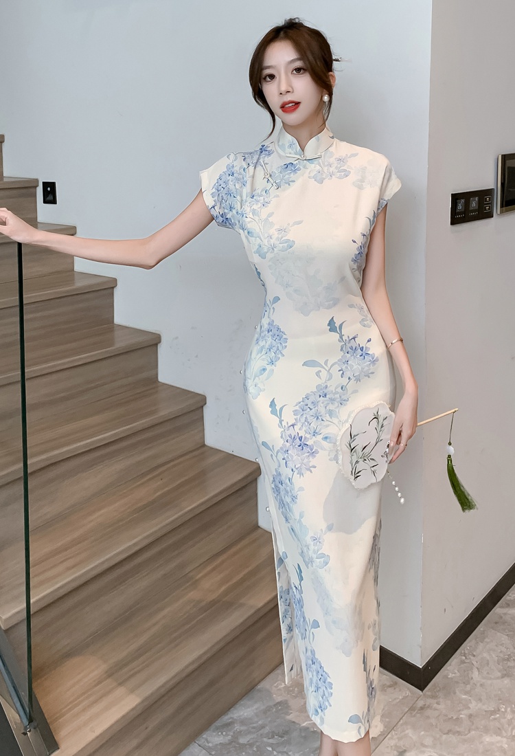 Cardigans Chinese style light cheongsam summer maiden dress