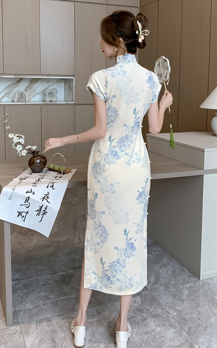 Cardigans Chinese style light cheongsam summer maiden dress