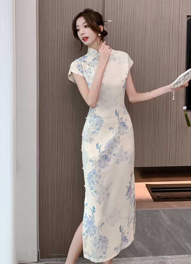 Cardigans Chinese style light cheongsam summer maiden dress