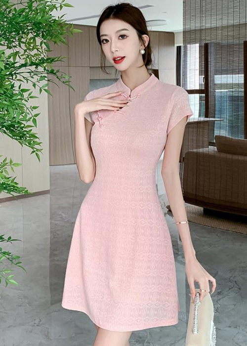 Short sleeve summer small fellow dress for women