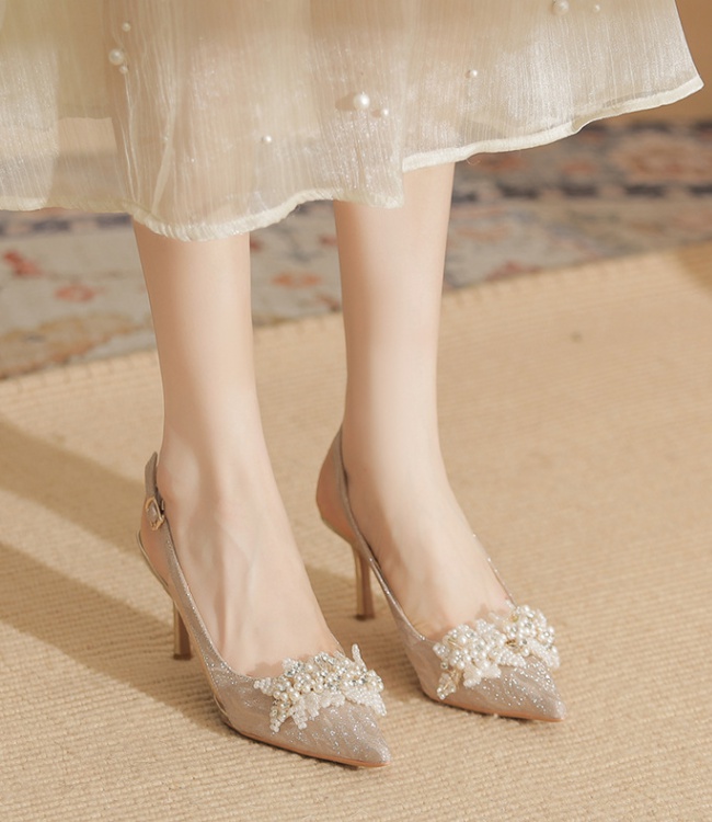 Fine-root high-heeled shoes wedding shoes for women