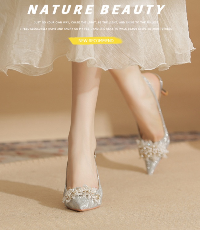 Fine-root high-heeled shoes wedding shoes for women