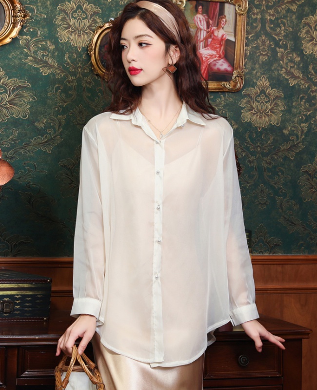 Chiffon sunscreen coat summer Chinese style cardigan