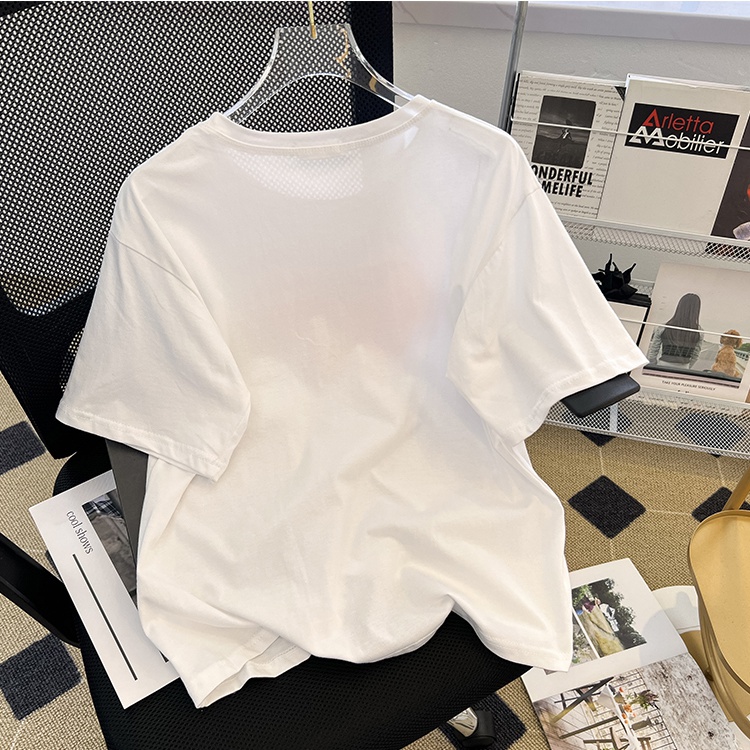 All-match student T-shirt gradient slim tops for women